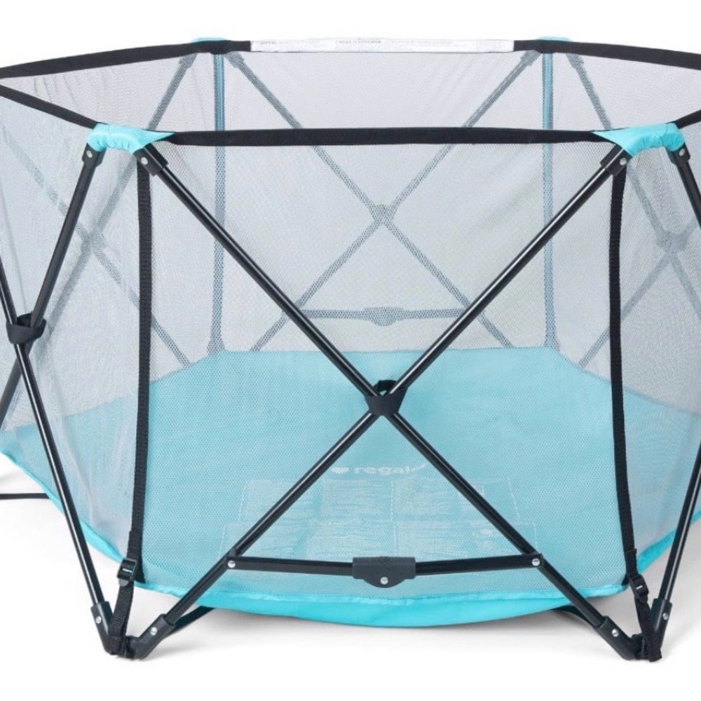 Portable Blue Playpen for Kids